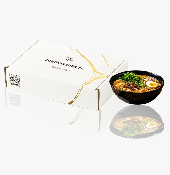 personalizowane opakowanie z nadrukiem zdrowa zupa ekologiczne i funkcjonalne 